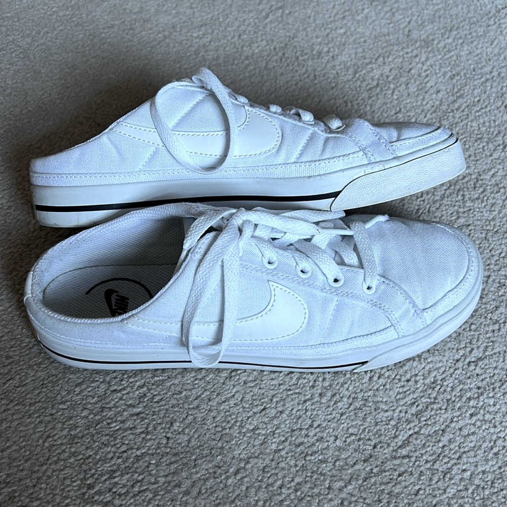 Nike- slip on white sneakers